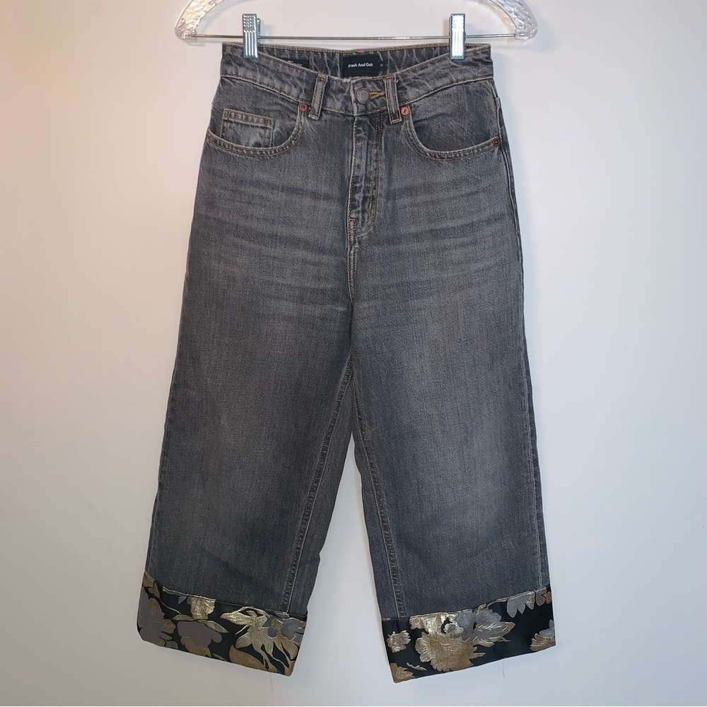 Frank and Oak Nina Cropped Wide Leg Jeans